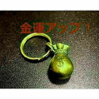 ドル袋 真鍮 brass チャーム キーホルダー ペンダントトップ 開運 金運(キーホルダー)