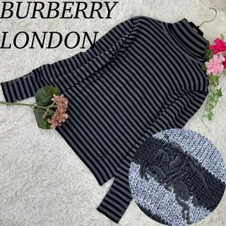 BURBERRY - バーバリー ロゴ入ボタンでさりげなく自慢♡シンプルニット ...