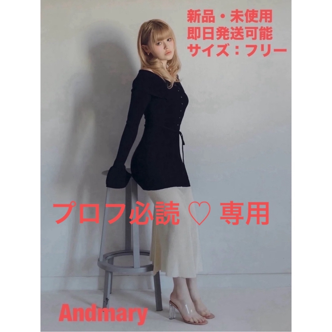 【andmary】 Emma silky dress ブラックF状態新品未開封定価