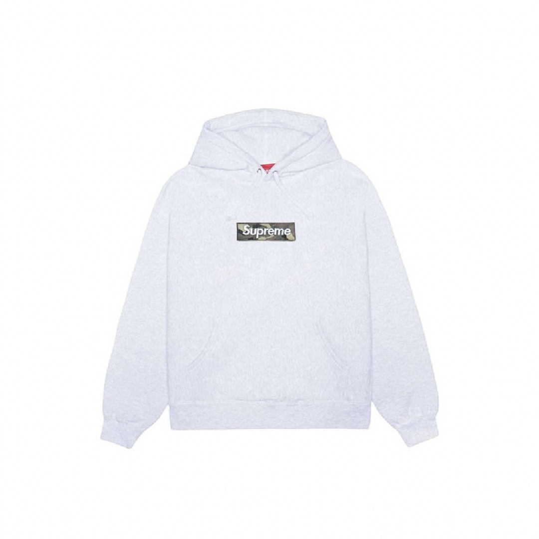 メンズSupreme Box Logo Hooded "Ash Grey" L