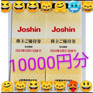ジョーシン　株主優待券　10000円分　(2冊分)(スケッチブック/用紙)
