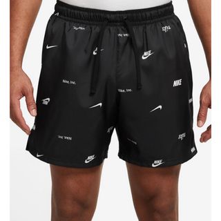 ナイキ(NIKE)のNIKE ナイキ ハーフパンツ 総柄ウーブンショーツ ショートパンツ ブラック(ショートパンツ)