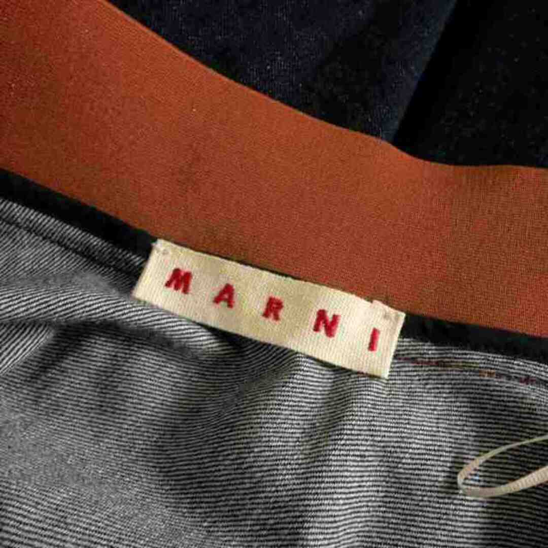 Marni(マルニ)のマルニ MARNI デニム フレア マキシスカート ウエストゴム 36 紺 レディースのスカート(ロングスカート)の商品写真
