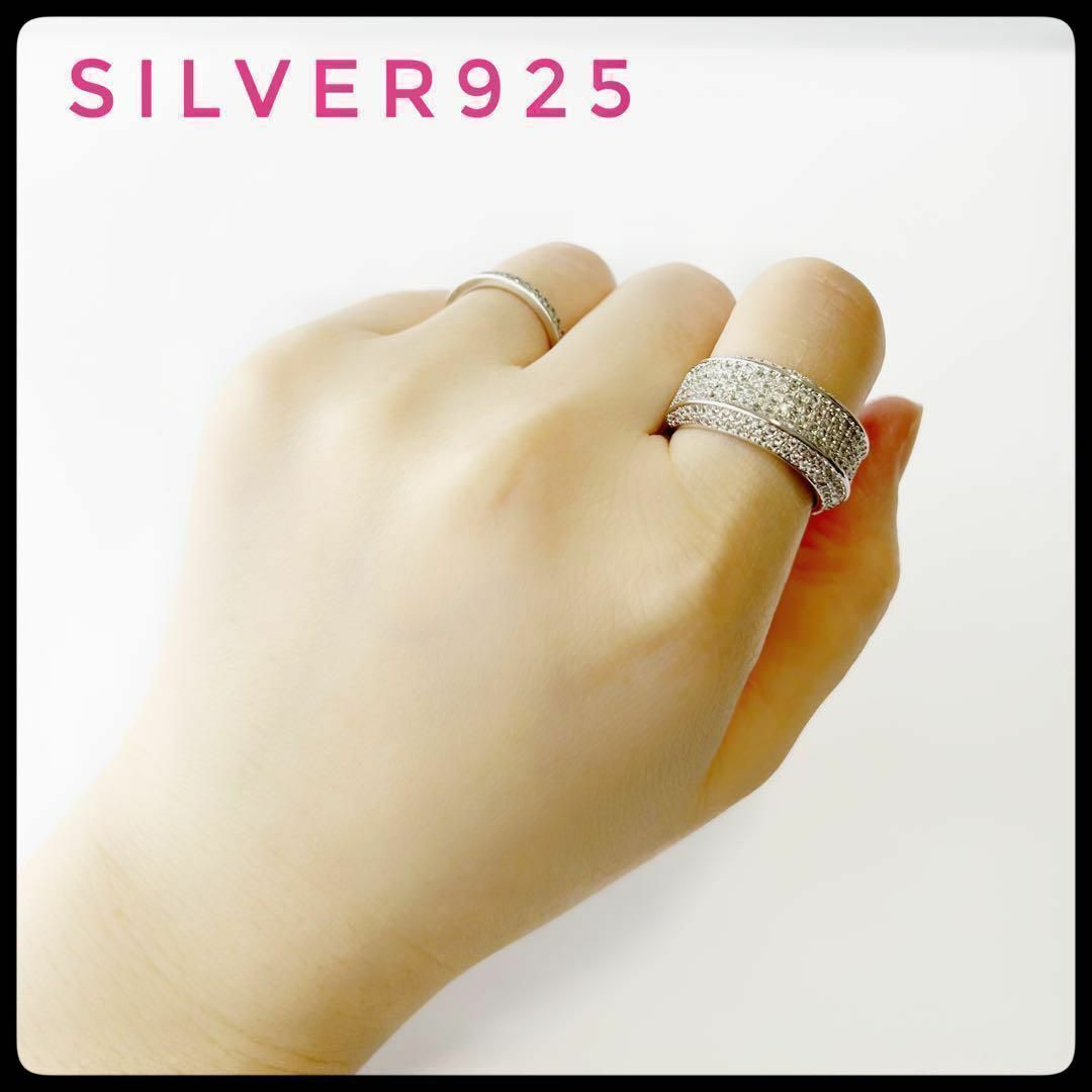 sona シルバー ハーフエタニティリング ダイヤモンドリングsilver925 レディースのアクセサリー(リング(指輪))の商品写真