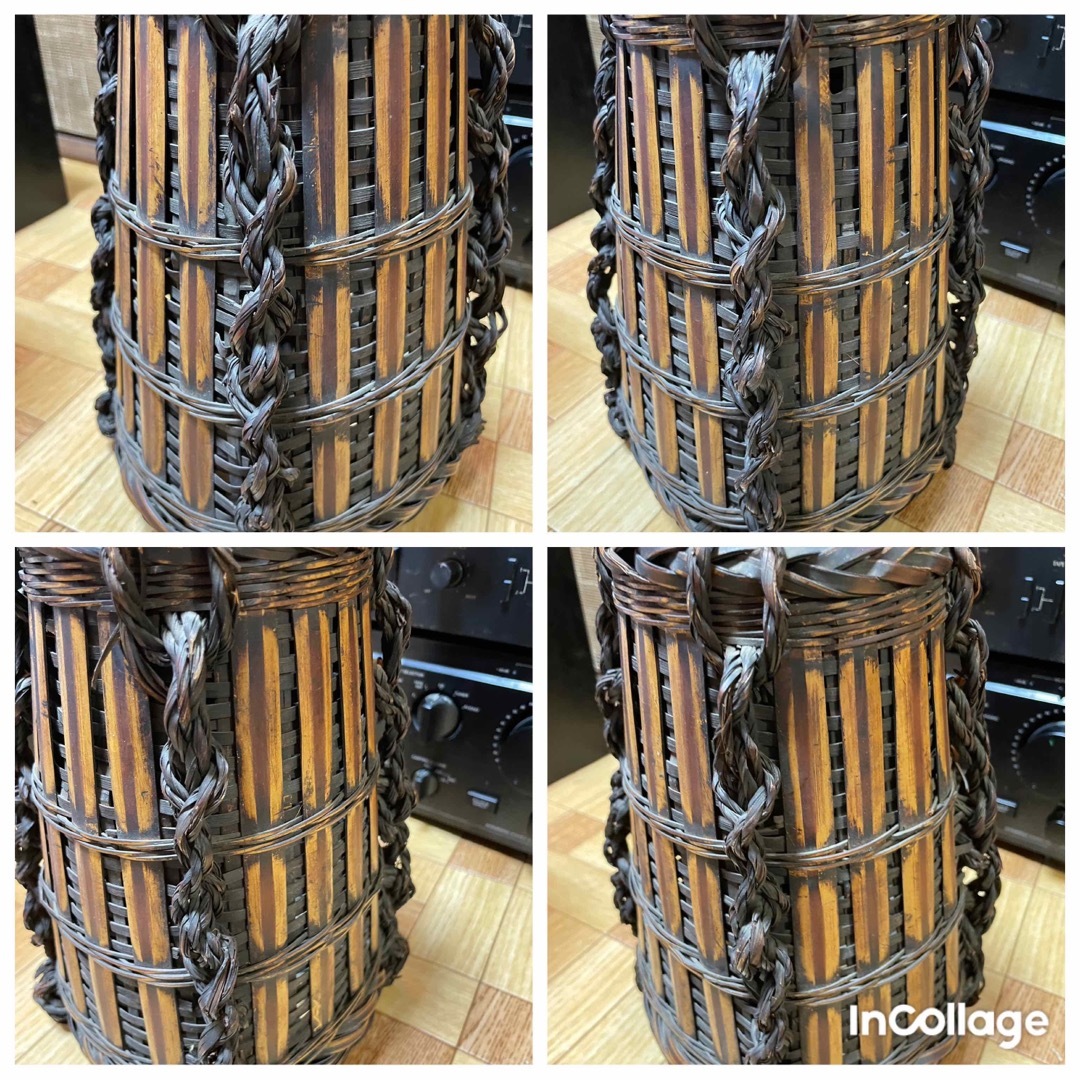花籠 在銘 煤竹 老竹 花篭 竹籠 花器 華道具 茶道具 竹工芸 花籠 在銘 煤竹 老竹 花篭 竹籠 花器 華道具 茶道具 竹工芸