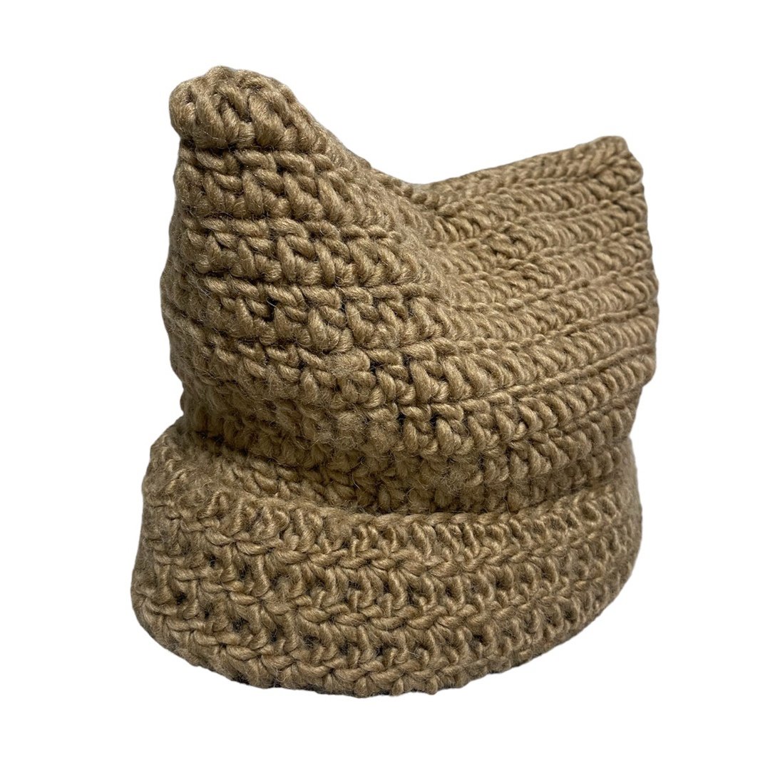 猫耳ニット帽◾️ビーニー◾️ハンドメイド レディースの帽子(ニット帽/ビーニー)の商品写真