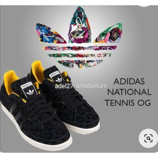 アディダス(adidas)の新品adidasナショナルテニスオリジナルススニーカー22.5dazzlin黒色(スニーカー)