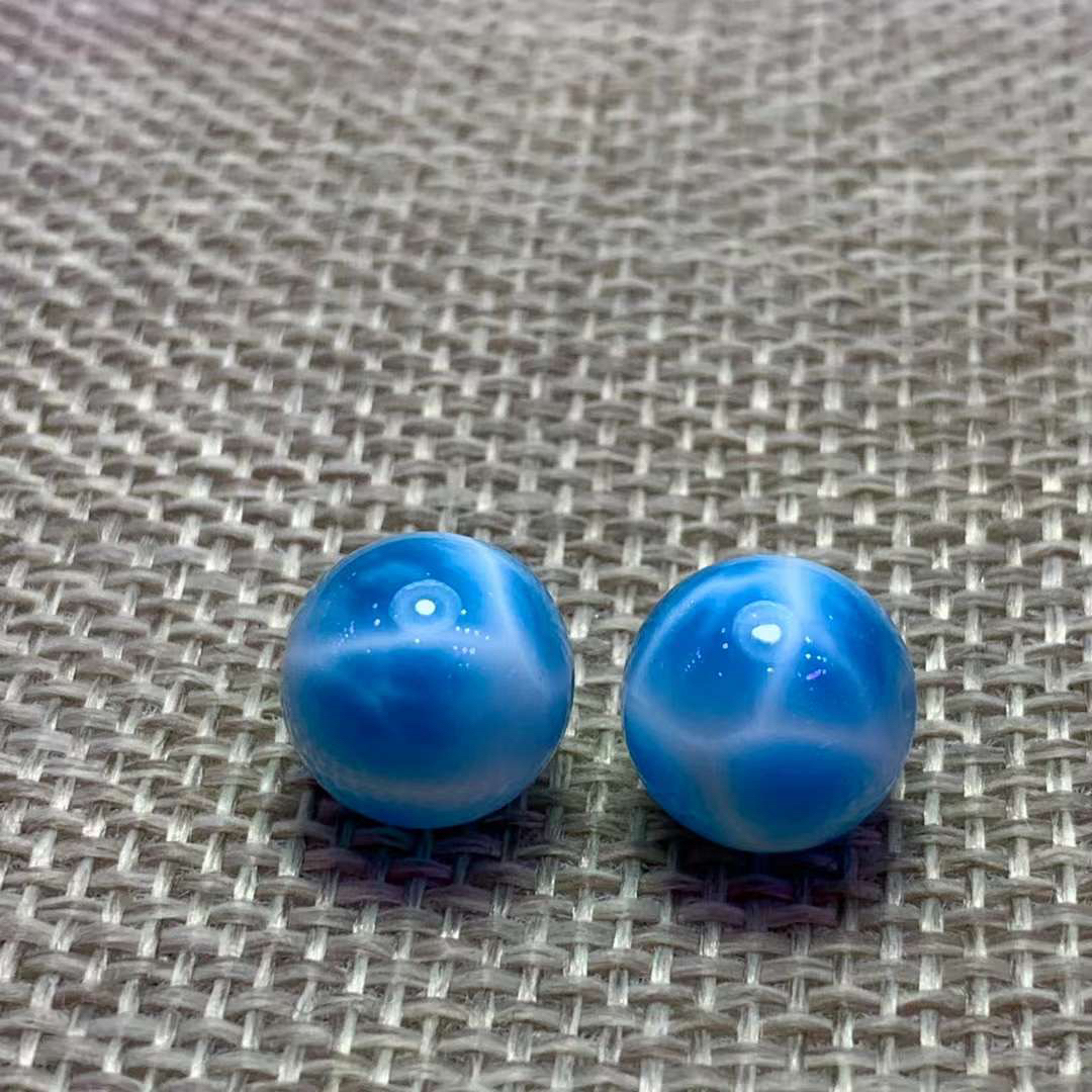 3.7g 天然無処理 ラリマー 丸玉ペア 3.7g 天然無処理 ラリマー 丸玉ペア