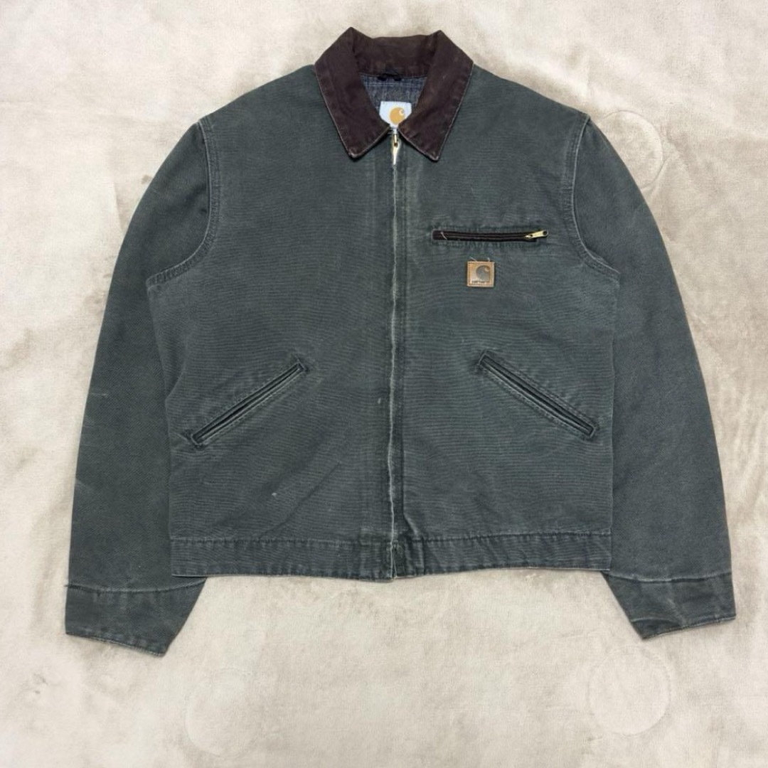 希少Carhartt/カーハートデトロイトジャケット　モスグリーン J97MOS