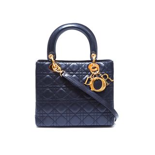 Christian Dior クリスチャンディオール レディディオール レザーフォンホルダー 携帯ケースショルダーバッグ ブラック S08720NMJ M90018センチ横幅