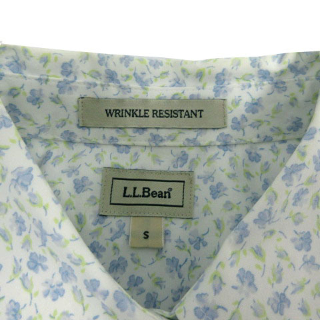 L.L.Bean(エルエルビーン)のエルエルビーン シャツ WRINKLE RESISTANT 花柄 白 青 緑 S スポーツ/アウトドアのスポーツ/アウトドア その他(その他)の商品写真