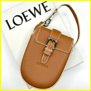 LOEWE - 【稀品】チャーム付き LOEWE ポーチ バック ゴールド×赤×刺繍 ...