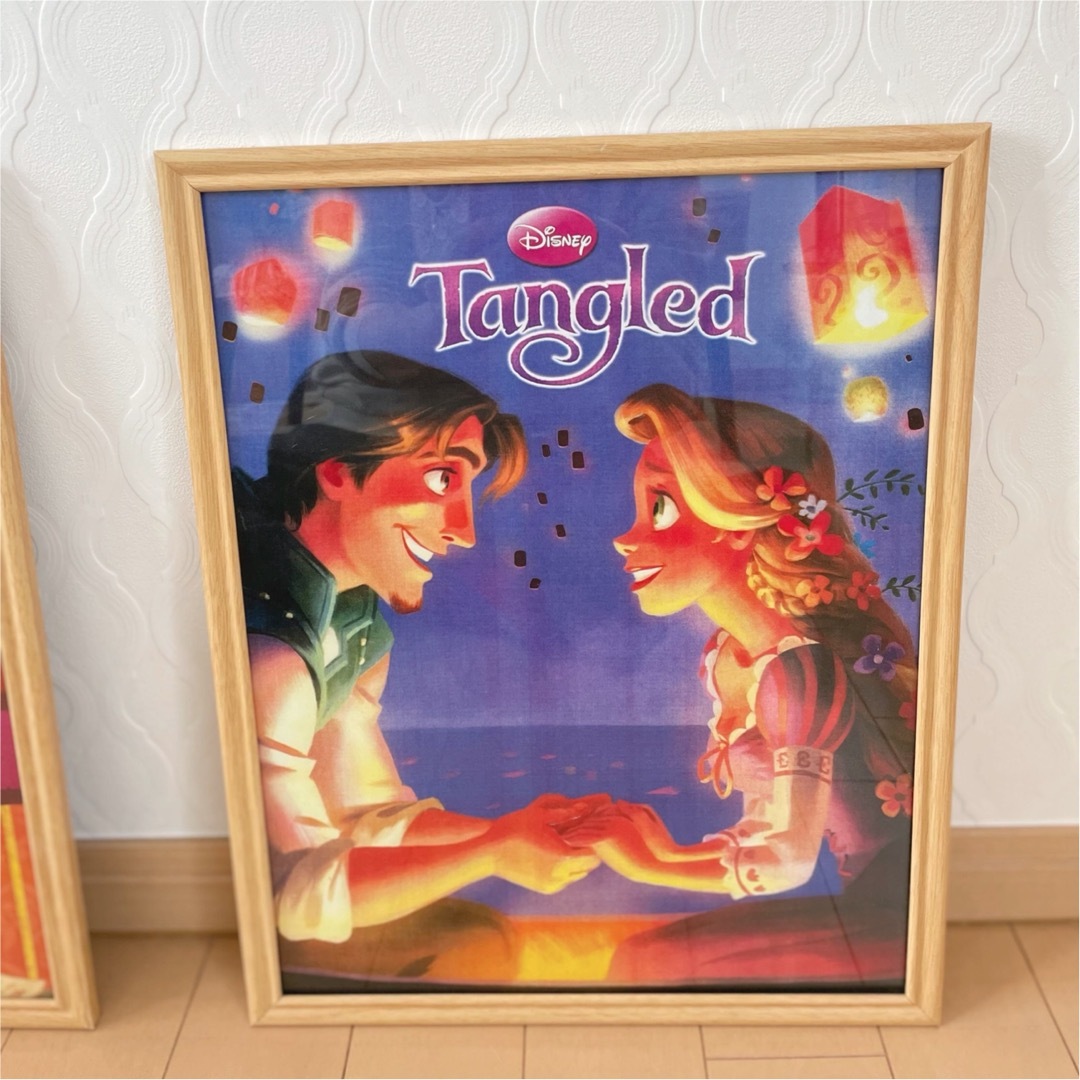 Disney(ディズニー)のラプンツェル/額付きアート/壁飾り/ディズニー エンタメ/ホビーの美術品/アンティーク(絵画/タペストリー)の商品写真