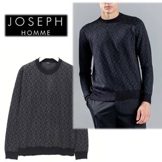 ジョゼフ(JOSEPH)の《ジョセフ》新品 光沢糸使用 ストレッチ ジャガード織り総柄ニット 48(L)(ニット/セーター)