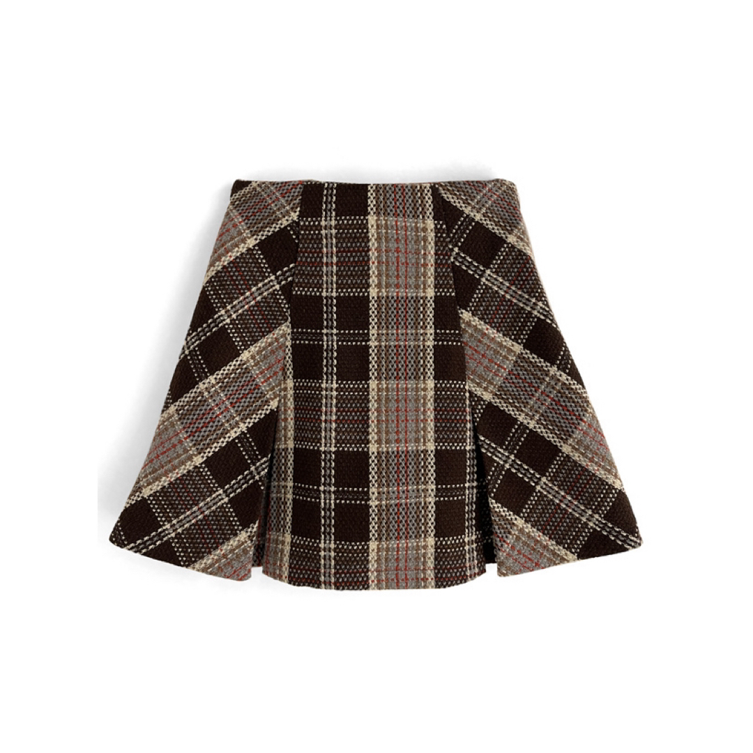 GRL(グレイル)のインパン裏地付きチェック柄プリーツスカート[tu963] レディースのスカート(ミニスカート)の商品写真