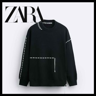 ZARA - ZARA ザラ 総柄ニット モードの通販｜ラクマ