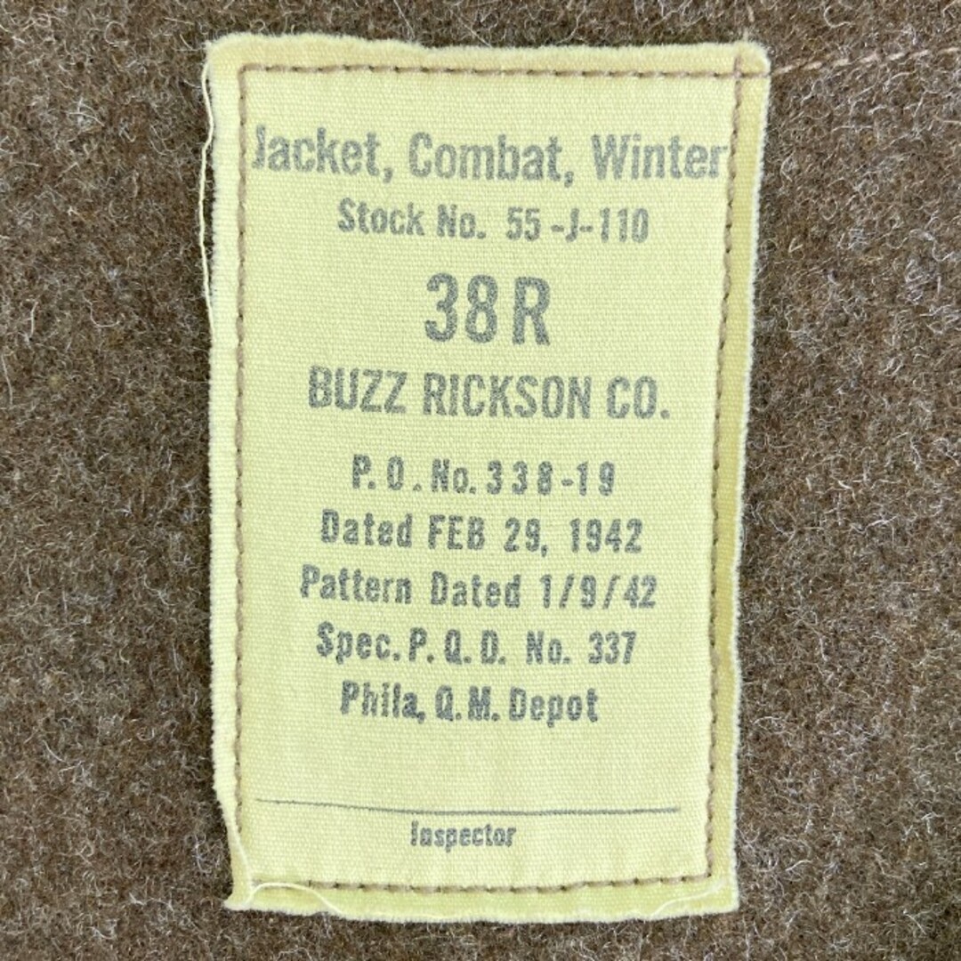 Buzz Rickson's(バズリクソンズ)の★BUZZ RICKSON バズリクソン タンカースジャケット BR10994 BR12883 カーキ size38R メンズのジャケット/アウター(その他)の商品写真