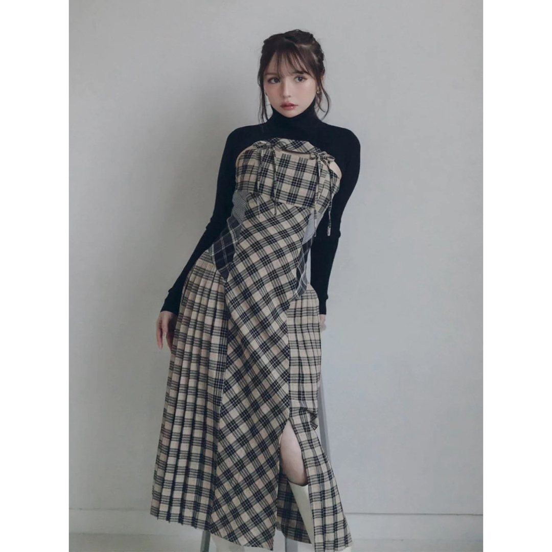 andmaryアンドマリー andmary Nadia check long dress