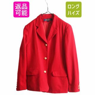 ブルックスブラザース(Brooks Brothers)のデッドストック 90s USA製 ブルックスブラザーズ テーラード ジャケット レディース L 新品 90年代 オールド ブレザー Brooks Brothers 赤(テーラードジャケット)