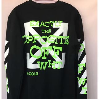 OFF-WHITE オフホワイト Tシャツ サイズ:M 19AW コウモリ レイヤード オーバーサイズ ロングスリーブ Tシャツ DIAG BATS DOUBLE SLEEVE TEE ブラック 黒 トップス カットソー 長袖【メンズ】