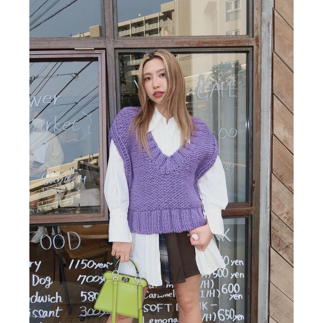 SeaRoomlynn(シールームリン)のSearoomlynn HANDMADE wool 2wayコンパクトベスト レディースのトップス(ベスト/ジレ)の商品写真