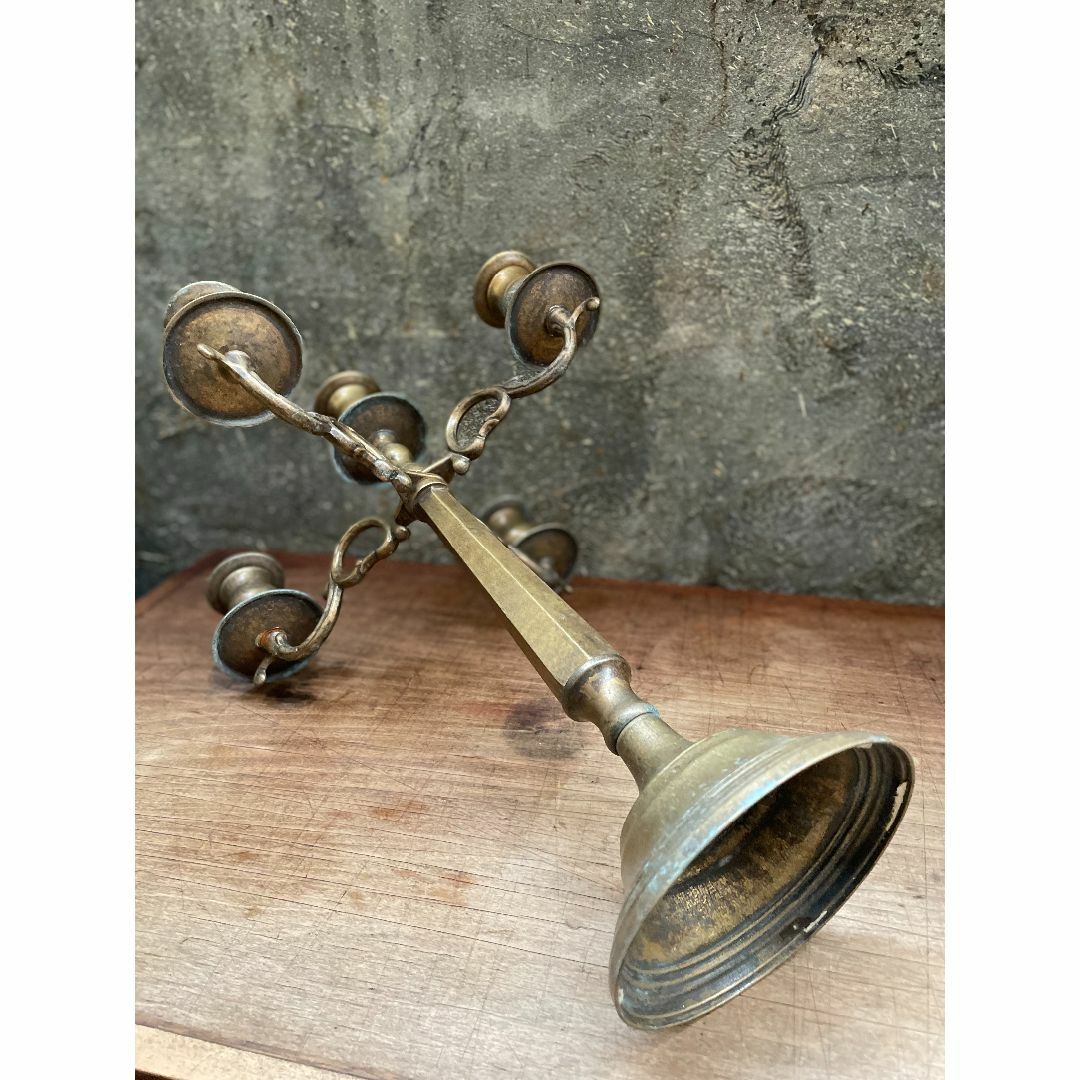 イギリス アンティーク キャンドル ホルダ 真鍮 燭台 ヴィンテージ 古道具 イギリス アンティーク キャンドル ホルダ 真鍮 燭台