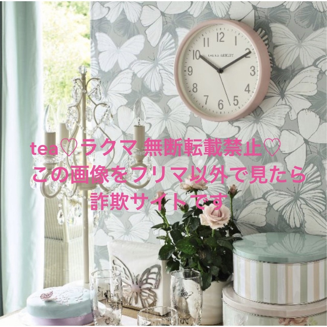 LAURA ASHLEY(ローラアシュレイ)のローラアシュレイ 新品 時計 ブラッシュピンク グレー 壁掛け時計 壁かけ時計 インテリア/住まい/日用品のインテリア小物(掛時計/柱時計)の商品写真