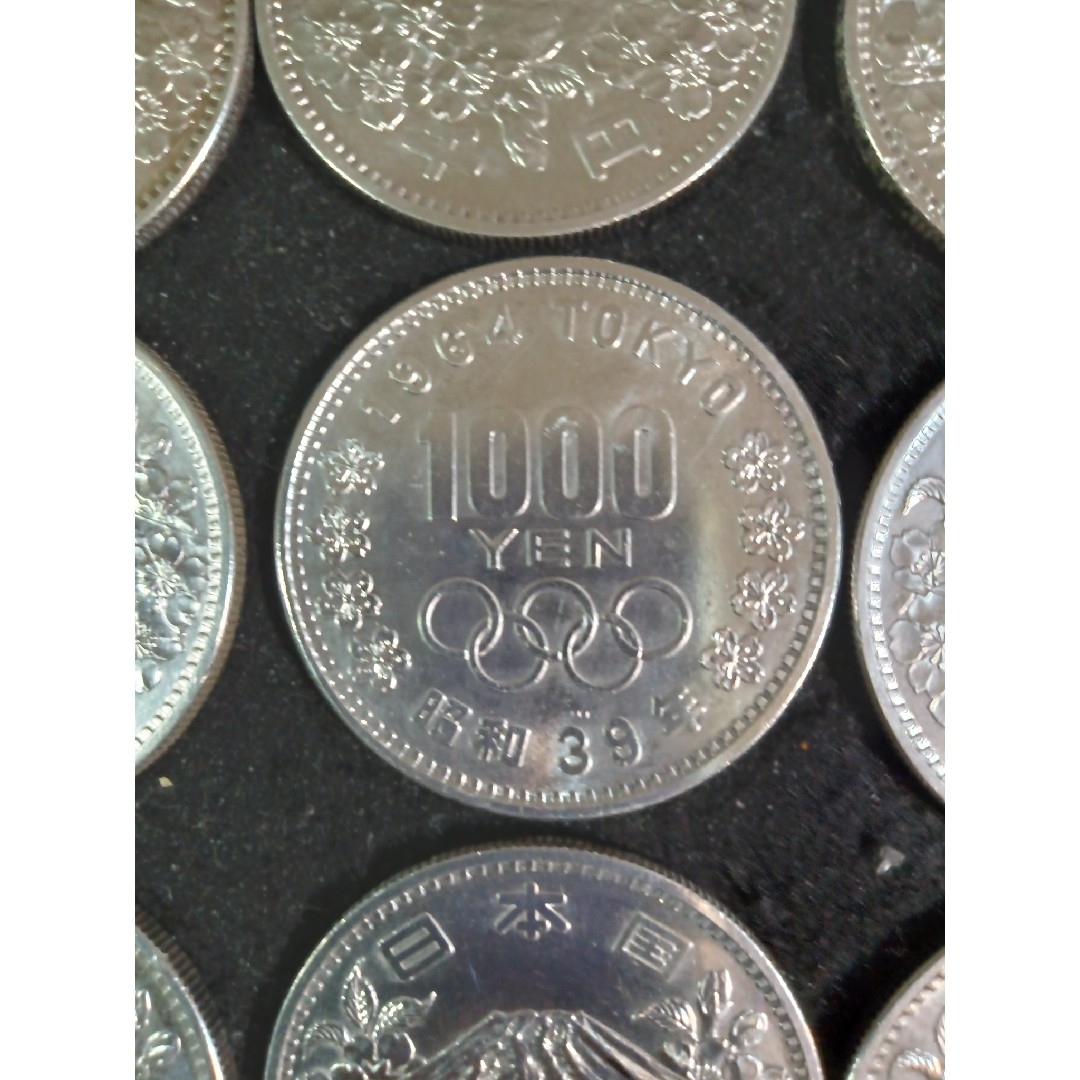 銀貨　東京オリンピック1.000円銀貨　記念銀貨　合計9枚      並NＯ6
