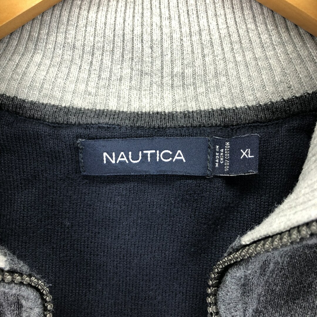 NAUTICA(ノーティカ)の古着 ノーティカ NAUTICA コットンニットハーフジップセーター メンズXL /eaa415769 メンズのトップス(ニット/セーター)の商品写真