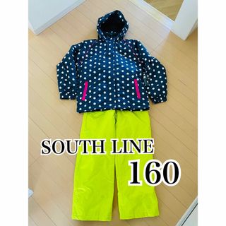 SOUTHLINE  スキーウェア　上下　ジュニア160 女の子　水玉(ウエア)