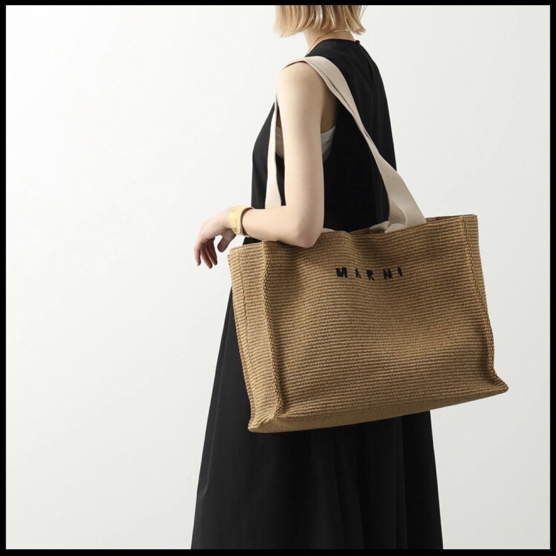 MARNI マルニ 2way トートバッグ ラージ バスケット ナチュラル MARNI マルニ 2way トートバッグ ラージ バスケット ナチュラル