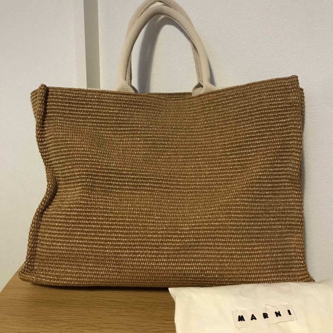 MARNI マルニ 2way トートバッグ ラージ バスケット ナチュラル MARNI マルニ 2way トートバッグ ラージ バスケット ナチュラル