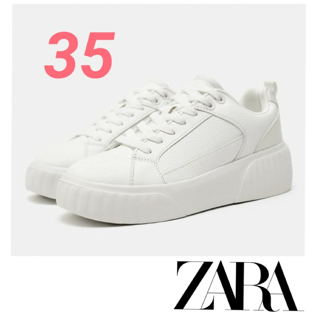 ZARA プラットフォームスニーカー 35 完売 1点のみ 希少サイズ