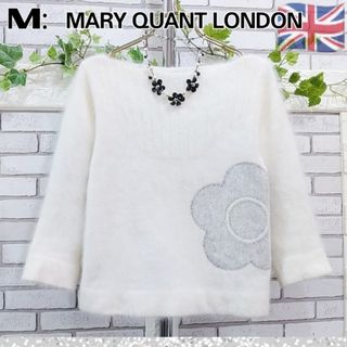 マリークワント(MARY QUANT)の🇬🇧M：美品★デイジー アンゴラニット ／マリークワント★オフホワイト(ニット/セーター)