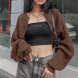 シーイン(SHEIN)のshein ボレロ　ブラウン(ボレロ)