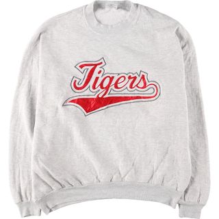 ジャージーズ(JERZEES)の古着 90年代 ジャージーズ Jerzees MLB DETROIT TIGERS デトロイト タイガース プリントスウェットシャツ トレーナー USA製 メンズXL ヴィンテージ /eaa415222(スウェット)