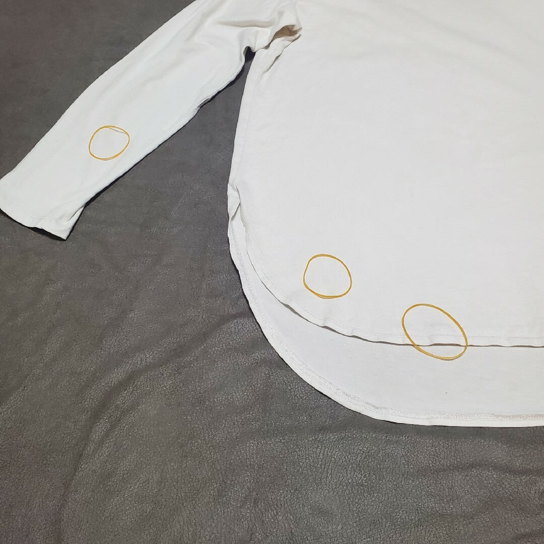 UNIQLO(ユニクロ)のユニクロ 白 ロンティー  S レディースのトップス(Tシャツ(長袖/七分))の商品写真