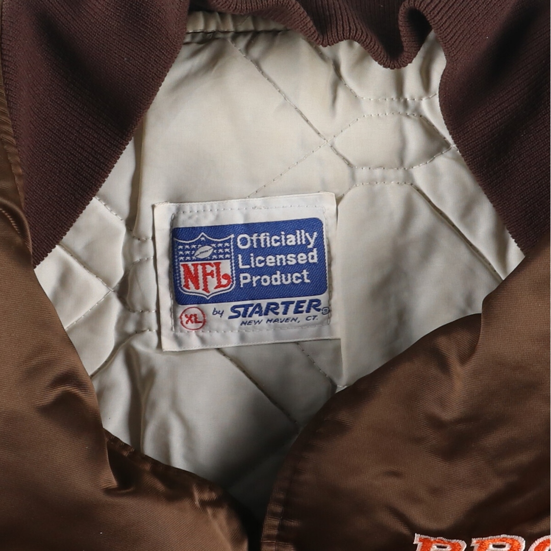 古着 90年代 スターター Starter NFL CLEVELANDBROWNS クリーブランドブラウンズ ナイロンジャケット USA製 メンズXL ヴィンテージ /eaa415749 メンズのジャケット/アウター(ナイロンジャケット)の商品写真