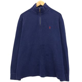 ラルフローレン(Ralph Lauren)の古着 ラルフローレン Ralph Lauren POLO by Ralph Lauren ハーフジップスウェットシャツ トレーナー メンズL /eaa415759(スウェット)