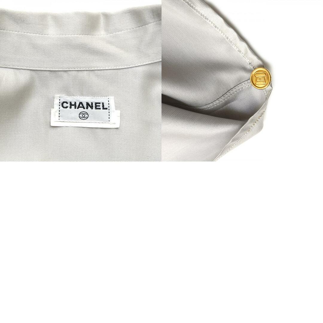 CHANEL(シャネル)のシャネル CHANEL シルク  サテン シャツ ブラウス レディースのトップス(シャツ/ブラウス(長袖/七分))の商品写真