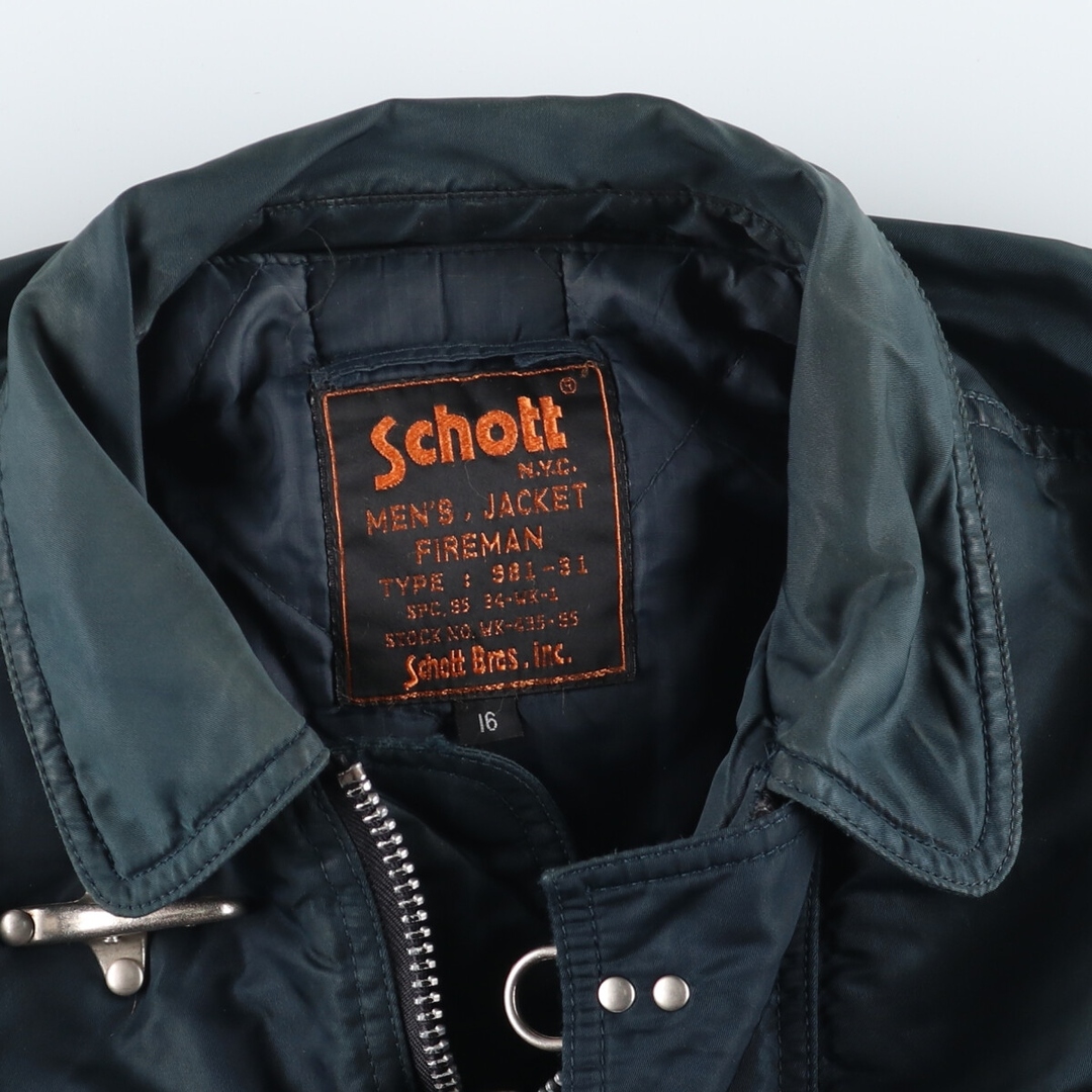 schott(ショット)の古着 90年代 ショット SCHOTT ファイヤーマンジャケット メンズS ヴィンテージ /eaa412368 メンズのジャケット/アウター(その他)の商品写真