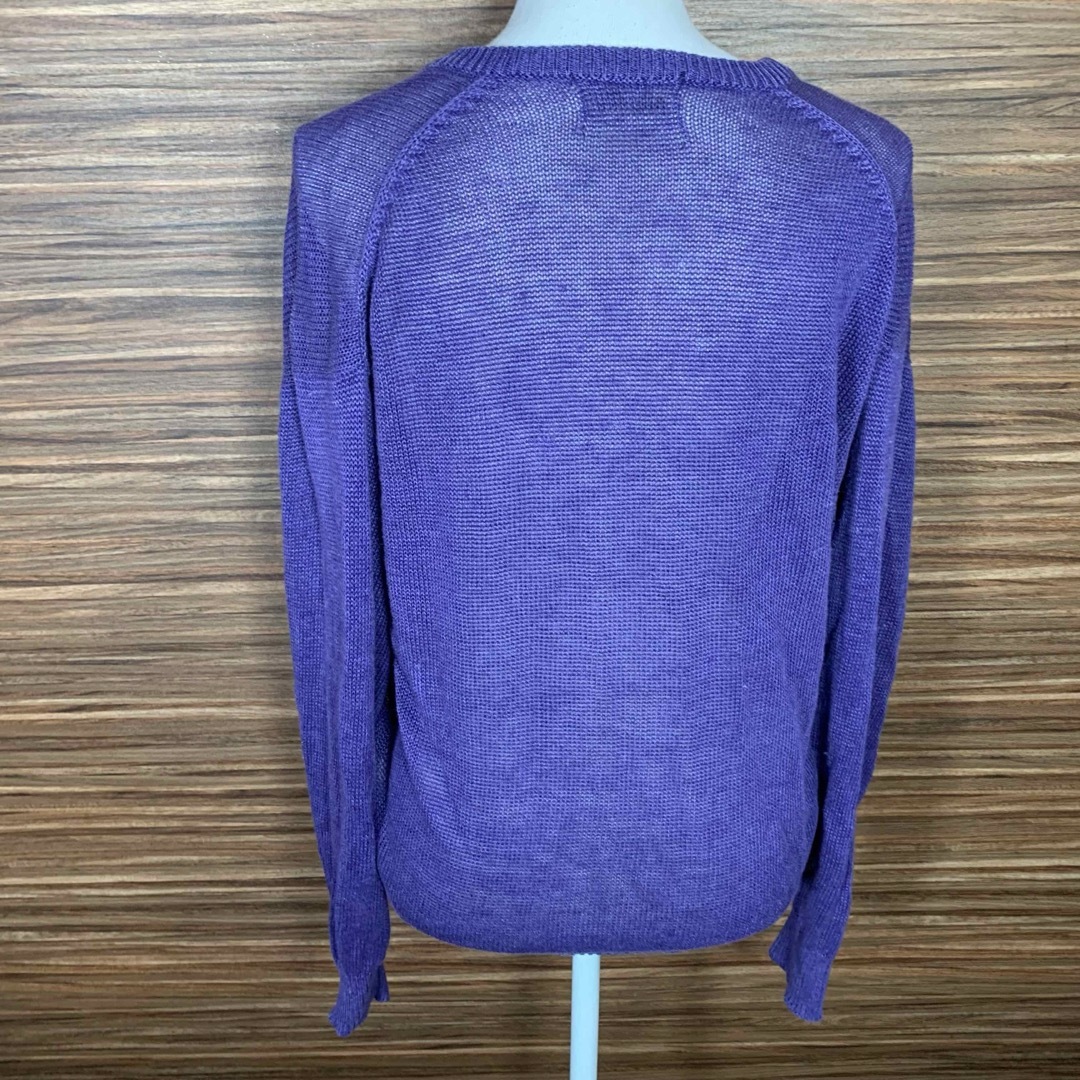 レディース ニット️ 紫 パープル Mサイズ 長袖 無地 レディースのトップス(ニット/セーター)の商品写真