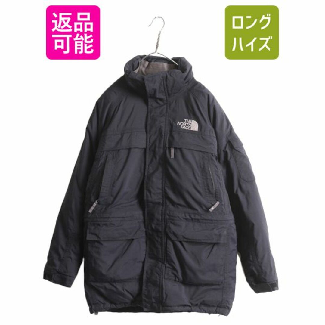 THE NORTH FACE(ザノースフェイス)のUS企画 ノースフェイス マクマード ダウン ジャケット メンズ S 古着 The North face アウトドア HYVENT ナイロン ハーフ コート ネイビー メンズのジャケット/アウター(ダウンジャケット)の商品写真