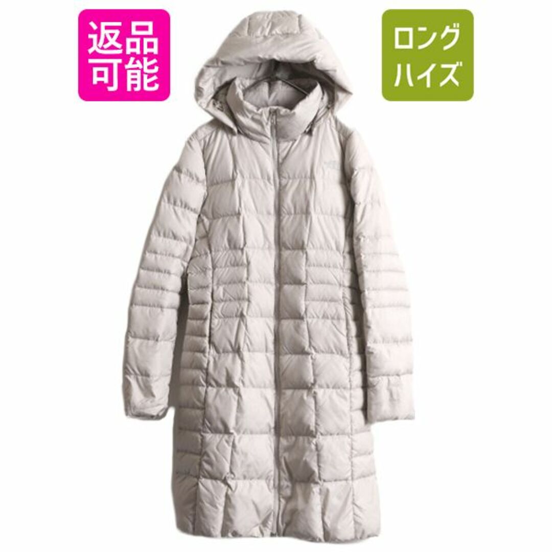 THE NORTH FACE(ザノースフェイス)のUS企画 ノースフェイス ロング ダウン コート レディース S 古着 The North Face ジャケット 550フィル ナイロン パーカー キルティング 灰 レディースのジャケット/アウター(ダウンコート)の商品写真