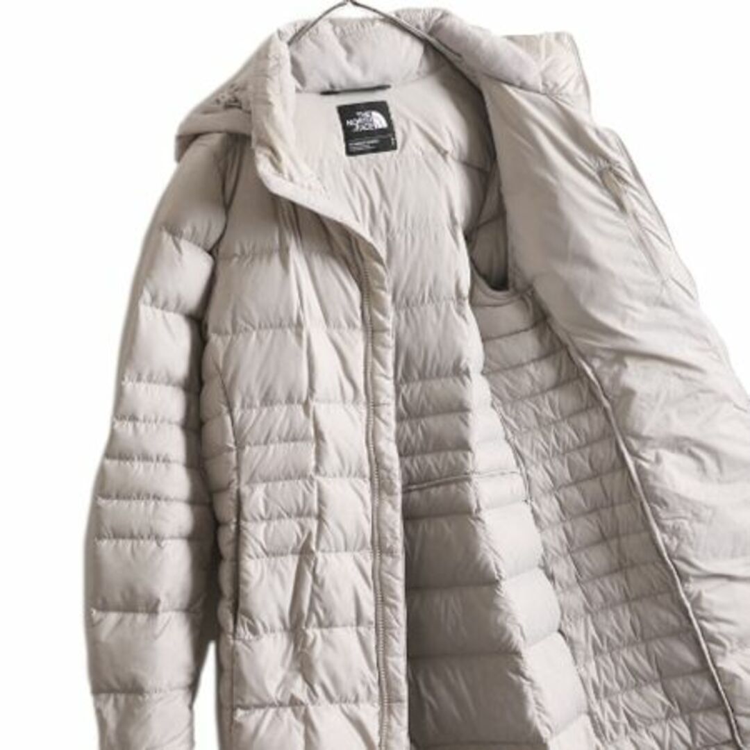 THE NORTH FACE(ザノースフェイス)のUS企画 ノースフェイス ロング ダウン コート レディース S 古着 The North Face ジャケット 550フィル ナイロン パーカー キルティング 灰 レディースのジャケット/アウター(ダウンコート)の商品写真