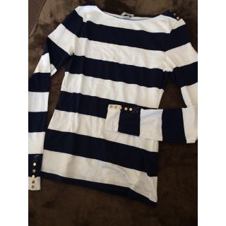 エイチアンドエム(H&M)のH&Mボーダー長袖Tシャツ(カットソー(長袖/七分))