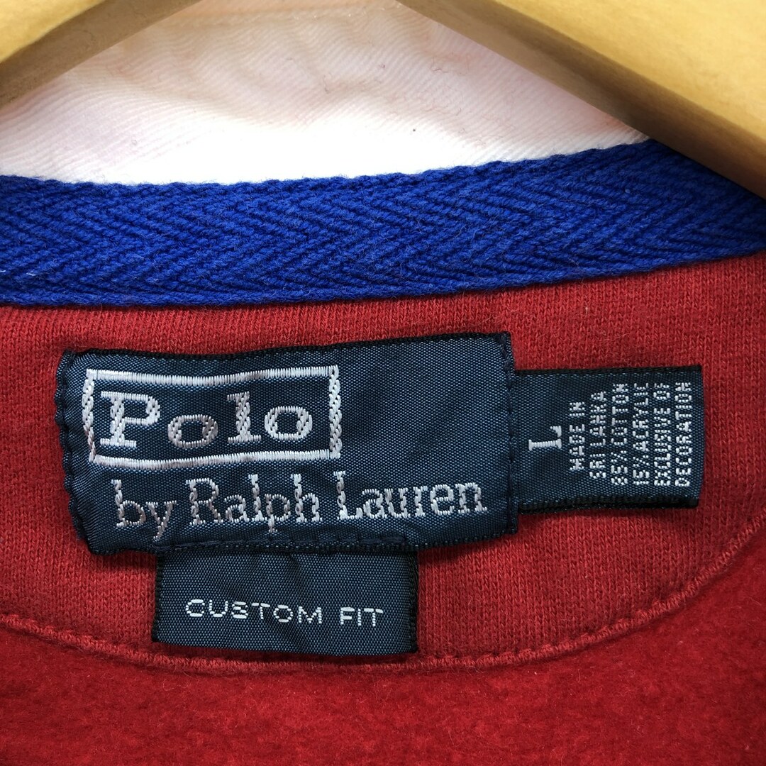 Ralph Lauren(ラルフローレン)の古着 ラルフローレン Ralph Lauren POLO by Ralph Lauren CUSTOM FIT 長袖 ラガーシャツ メンズL /eaa414938 メンズのトップス(シャツ)の商品写真