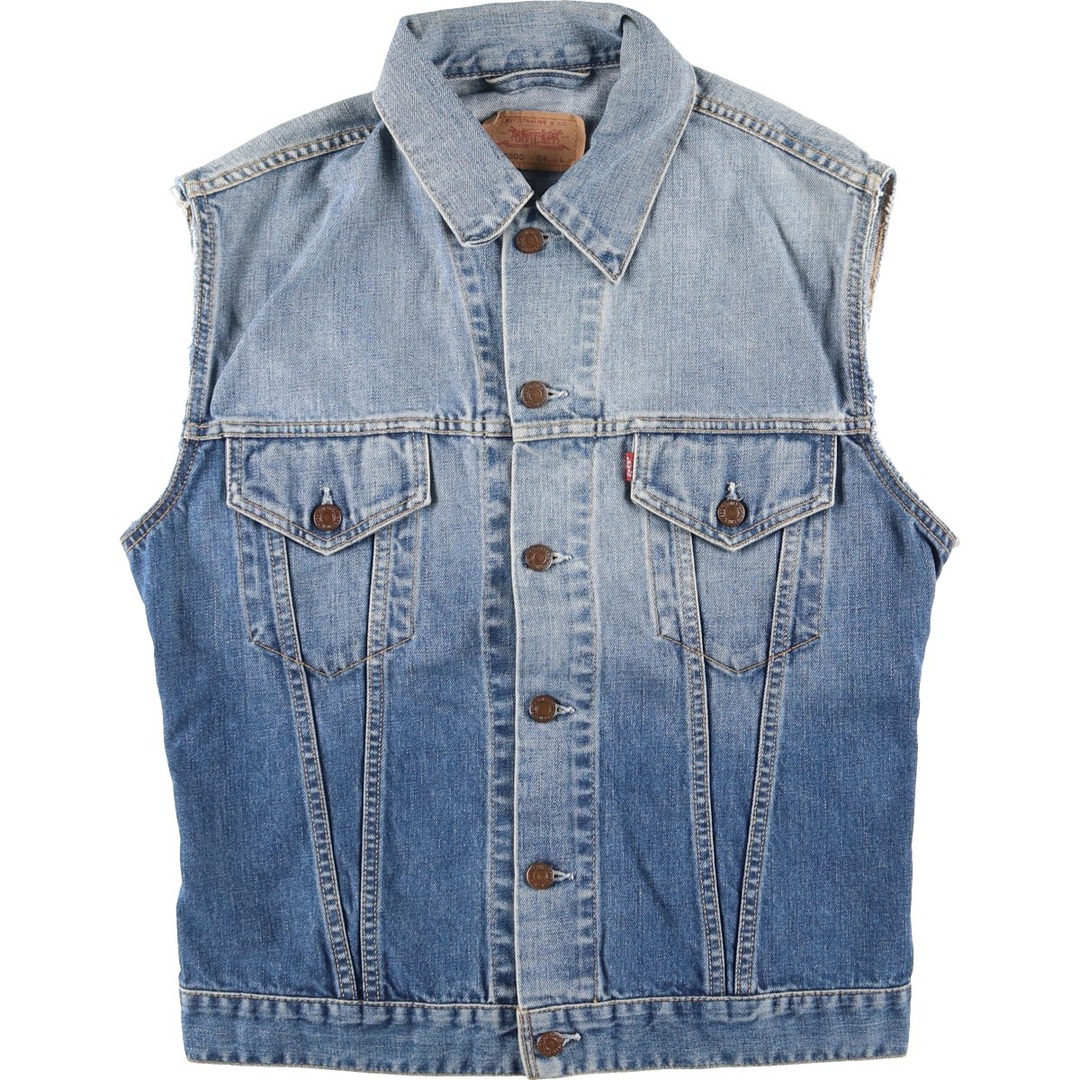 Levi's(リーバイス)の古着 リーバイス Levi's 70500-04 ユーロモデル デニムベスト メンズL /eaa412037 メンズのトップス(ベスト)の商品写真