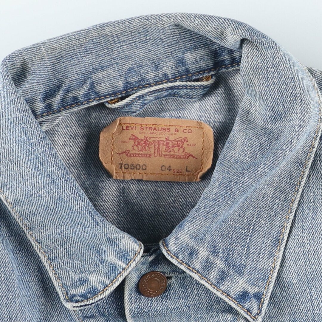 Levi's(リーバイス)の古着 リーバイス Levi's 70500-04 ユーロモデル デニムベスト メンズL /eaa412037 メンズのトップス(ベスト)の商品写真