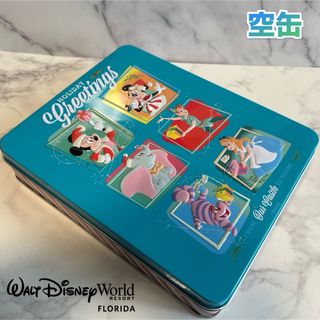 ディズニー(Disney)の【空缶】海外ディズニー　ペパーミントバーク缶 クリスマスクラシック(小物入れ)